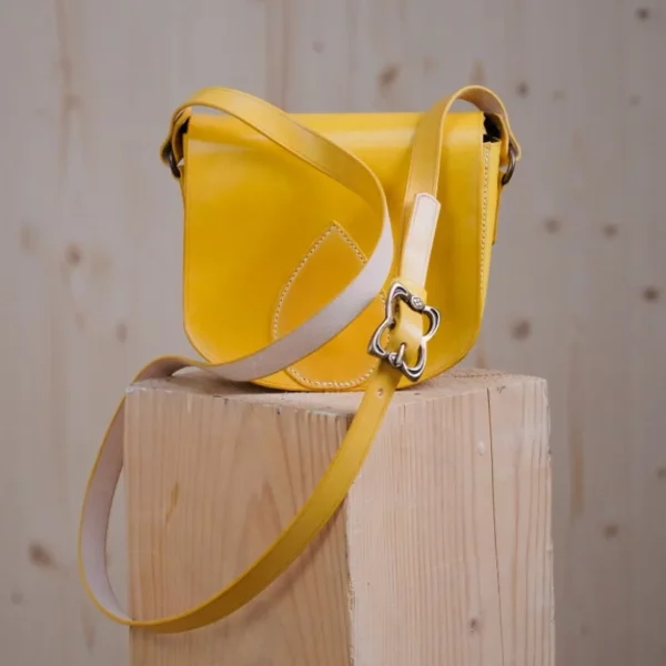 sac jaune colibri en cuir